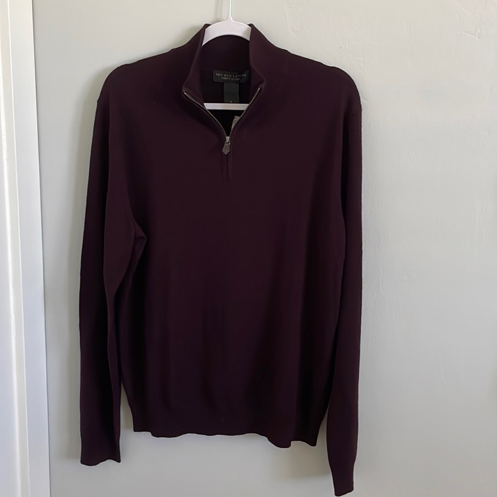 Bloomingdales Mens Quarter Zip Sweater